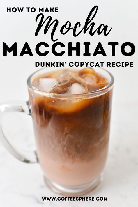 Mocha Macchiato Recipe, Iced Macchiato Recipe, Ninja Coffee Bar Recipes, Easy Coffee Drinks Recipes, Mocha Macchiato, Macchiato Recipe, Mocha Recipe, Ninja Coffee, Iced Mocha