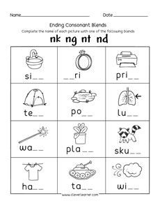 Ending consonant blends for homeschool End Blends, Ending Blends Activities, St Blends Worksheet, Ending Blends, Ending Blends Worksheet, Final Blends Activities, End Blends First Grade, Final Blends Worksheet, Initial Consonant Blends Worksheets