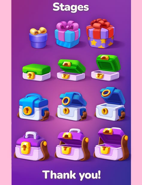 Chest Game Art, Gift Icon, Game Card Design, Money Icons, Chest Design, Game Gui, Props Art, Money Games, Game Ui Design