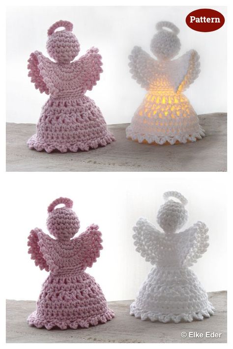 Christmas Angel Crochet Pattern Crocheted Angels Free Pattern, Crochet Angels Free Pattern, Crochet Christmas Angel, Christmas Crochet Ideas, Angel Crochet Pattern Free, Angel Crochet Pattern, Motifs Afghans, Christmas Angel Doll, Christmas Sewing Patterns