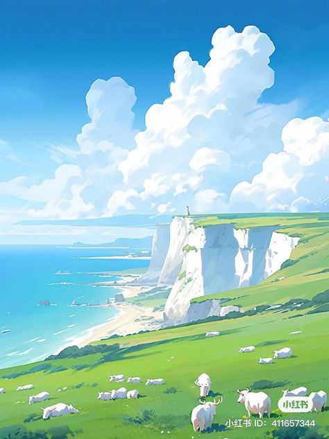 Drawing Scenery, Studio Ghibli Background, Environment Painting, Concept Art Tutorial, Landscape Concept, Fantasy City, Digital Painting Tutorials, Cool Wallpapers Art, Landscape Drawings