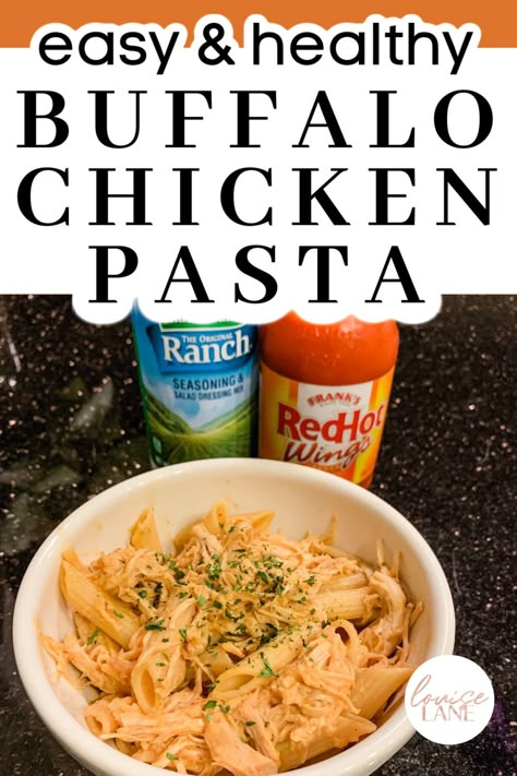 Chicken Pasta Bowls Healthy, Meal Prep For The Week Pasta Healthy, Easy High Protein Chicken Meals, Protein Crockpot Recipes Healthy, Buffalo Chicken Pasta Meal Prep, High Protein Crockpot Pasta, Pasta For Meal Prep, Simple Macro Meal Prep, Low Calorie Protein Dinner