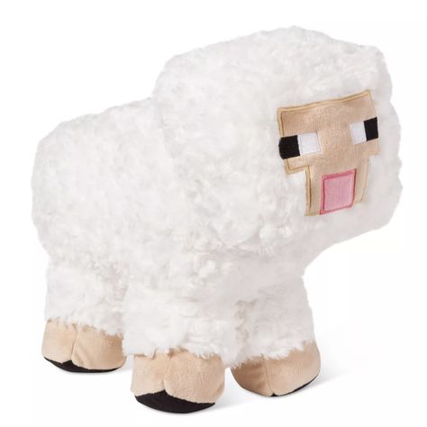 A sheep pillow buddy inspired by the ones that can be found roaming throughout Minecraft to snuggle with while embarking on a virtual adventure. Target Pillow, Minecraft Pillow, Minecraft Bedding, Minecraft Sheep, Sheep Pillow, Minecraft Bedroom Decor, Target Pillows, Stuffed Unicorn, Sheep Plush