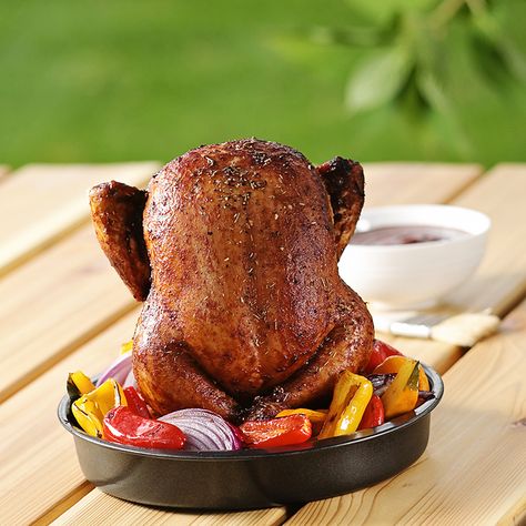 Nordicware Recipes! Beer Marinade, Roasted Vegetables With Chicken, Marinade Chicken, Pork Brisket, Chicken Roaster, Can Chicken Recipes, Beer Chicken, Can Chicken, Beer Can Chicken