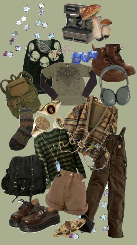 goblin core moment Goblin Core Outfit, Fairygrunge Aesthetic, Goblincore Outfits, Goblincore Aesthetic, Silly Clothes, Goblin Core, Alt Outfits, Earthy Outfits, Aesthetic Style