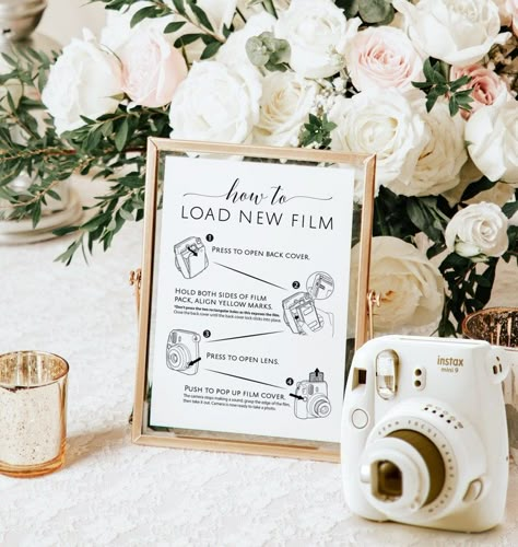 Wedding Guest Book Ideas, Polaroid Wedding, Guest Book Ideas, Instax Mini 9, Polaroid Guest Book, Instax Camera, Fuji Instax, Instax Photos, Wedding Reception Signs