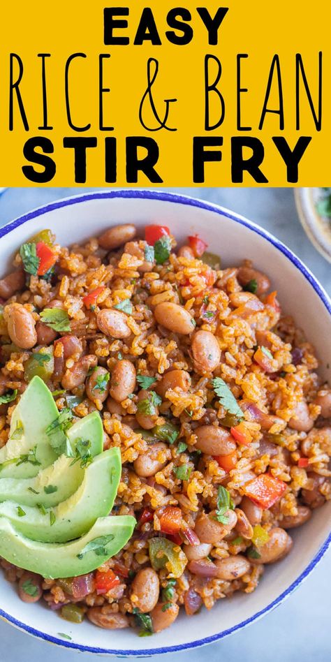 Brown Rice And Beans Recipe Healthy, Simple Beans And Rice, Rice And Vegetable Bowls, Canned Beans And Rice, Plant Based Rice Bowls, Beans And Rice Recipes Healthy, Beans And Rice Meals, Brown Rice And Beans Recipe, Canned Beans Recipe Ideas