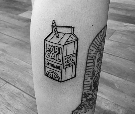 Juice Box Tattoo, Milk Tattoo, Choccy Milk, Eric Thomas Quotes, Box Tattoo, Sticker Sleeve, Juice Tattoo, Stick N Poke, Eric Thomas