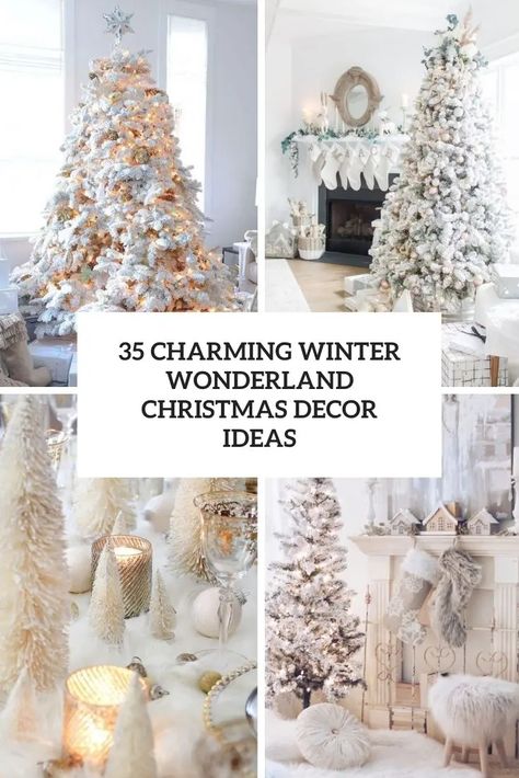 Christmas Tree Hacks, Winter Wonderland Christmas Decor, Wonderland Christmas Decor, Winter Wonderland Christmas Party, Amazing Christmas Trees, Winter Wonderland Decorations, Wonderland Christmas, Snowy Christmas Tree, Winter Wonderland Theme