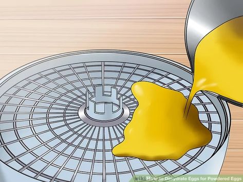 3 Ways to Dehydrate Eggs for Powdered Eggs - wikiHow Dehydrate Eggs, Dehydrating Eggs, Dehydrating Food Storage, Eggs In Oven, Scrambled Eggs Recipe, Dehydrated Vegetables, Powdered Eggs, Emergency Food Supply, Powder Recipe