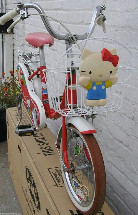 Hello kitty bike Hello Kitty Bike, Biker Suit, Bike Decorations, Pink Bike, Hello Kitty Rooms, Sports Bike, Kawaii Room Decor, Hello Kitty Aesthetic, Hello Kitty Art