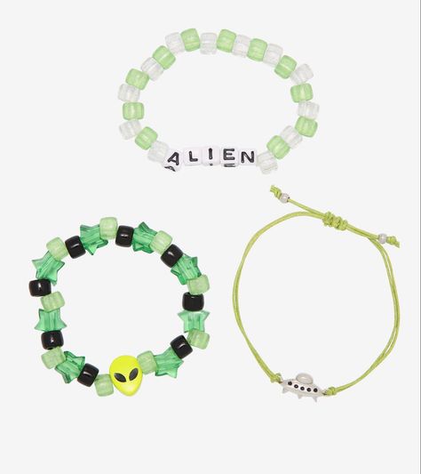 Alien Style, Adjustable Cord Bracelet, Cute Alien, Cord Bracelet, Cord Bracelets, Out Of This World, This World, Hot Topic, Bracelet Set