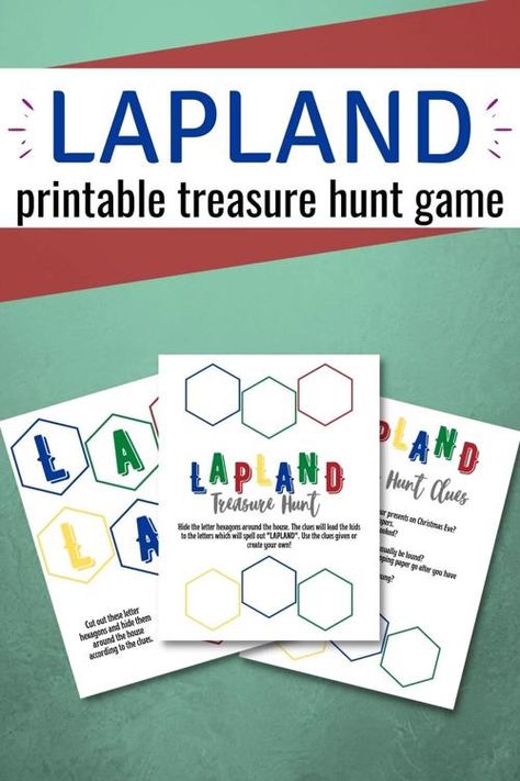 Are you looking for a way to tell the kids that they are going to Lapland to see Santa? Then why not get my free printable Lapland treasure hunt and use it as your big reveal. Print out the Lapland treasure hunt letters, hide them around the house and give the kids the premade clues, or your own clues, so they can find the letters and reveal the word “LAPLAND”. #passportsandadventures | Lapland treasure hunt printable | Lapland reveal ideas | Lapland with kids | Lapland printable Lapland Reveal Ideas, Lapland Reveal, Treasure Hunt Games, Treasure Hunt Clues, Big Reveal, An Elf, Reveal Ideas, Printable Games, Father Christmas