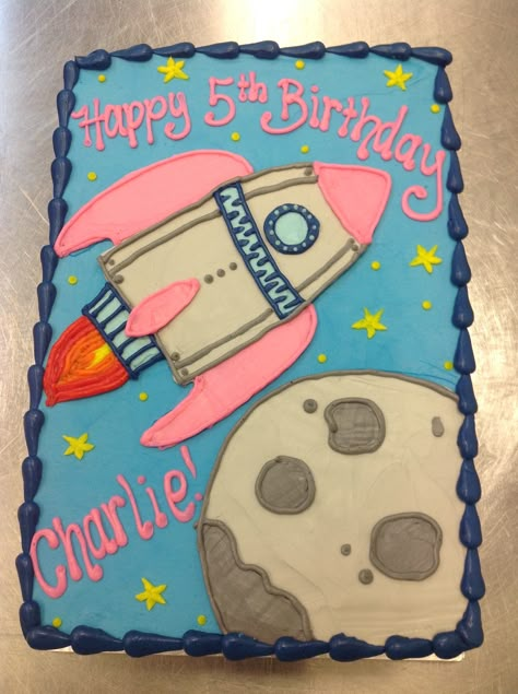 Galaxy Sheet Cake, Easy Space Themed Cake, Space Theme Sheet Cake, Space Themed Cookie Cake, Buttercream Space Cake, Astronaut Sheet Cake, Rocket Ship Cakes, Space Cakes, Message Cookies