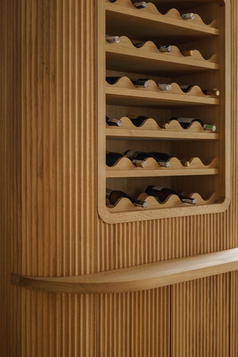 Wine Cabinet Design, 2022 Picture, Cabinet Detailing, Joinery Details, Wine Shelves, Wine Wall, Isamu Noguchi, Wine Display, Warsaw Poland