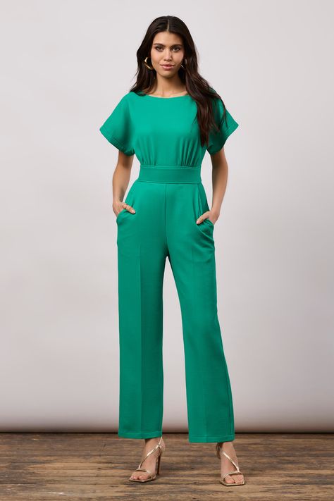 Introducing our Green Kimono Jumpsuit: a blend of style and comfort. With its short sleeves, tie-back detail, and midi length, it's perfect for any occasion. Featuring a round neck and straight leg cut, it's a versatile piece for your wardrobe. Kimono Jumpsuit, Green Kimono, Linen Loungewear, Green Jumpsuit, A Day To Remember, How To Iron Clothes, Kimono Sleeve, Cashmere Coat, Clothing Care