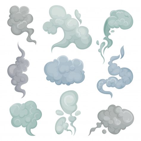 Grey clouds collection, smoke fog specia... | Premium Vector #Freepik #vector #abstract #nature #cartoon #sky Grey Clouds, Tainan, Cloud Drawing, Cover Art Design, Knight Art, Character Design Animation, Animation Design, Graffiti Lettering, Special Effects