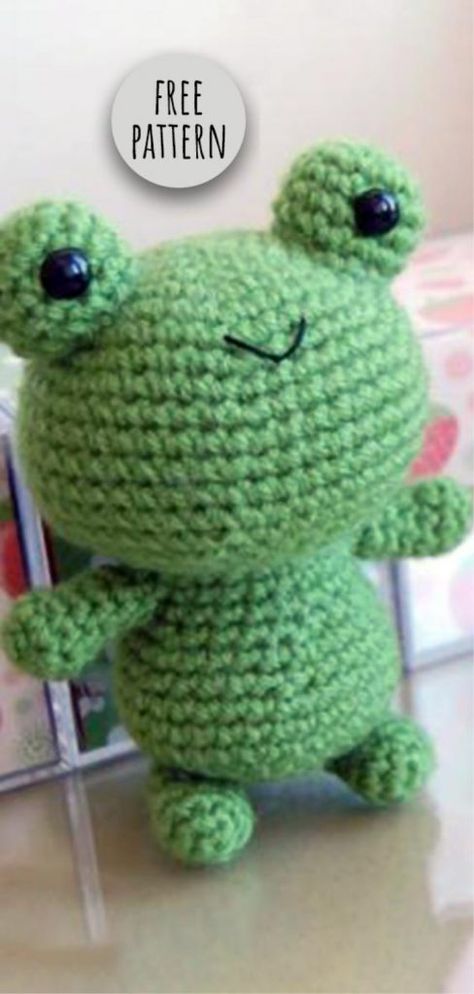 Blanket Yarn Amigurumi Free Pattern, Crochet Leggy Frog Free Pattern, Dinosaur Amigurumi Pattern Free, Crochet Animals Free Patterns Beginner, Free Frog Crochet Pattern, Crochet Animal Patterns Free, Crochet Frog Free Pattern, Crochet Amigurumi For Beginners, Frog Crochet Pattern