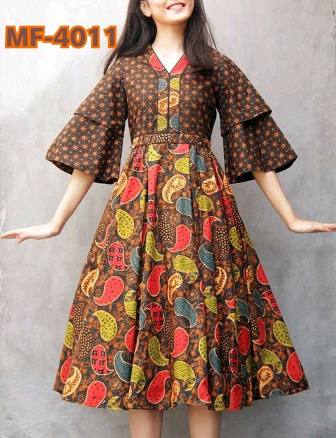 Batik Dress Design, Batik Dress Elegant Modern, Dress Batik Modern Fashion Style, Batik Modern Fashion Style, Dress Batik Modern, Dres Batik, Model Dress Batik, Mode Batik, Batik Dress Modern