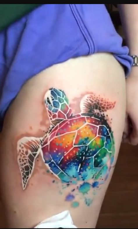 Watercolor turtle tattoo  ================= Shoppe Today || Better Than You Think! https://shoppetoday.com Turtles Tattoo, Tortoise Tattoo, Watercolor Turtle, Sea Turtle Tattoo, Turtle Tattoo Designs, Ocean Tattoos, Hawaiian Tattoo, Sweet Tattoos, Beach Tattoo