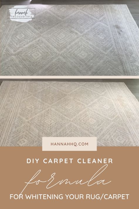 DIY carpet cleaner How To Clean White Carpet Rugs, Diy Carpet Cleaner Solution, Steam Cleaner Solution, Dingy Whites, Carpet Cleaner Solution, Brighten Whites, Happy Working, Yellow Carpet, White Rugs