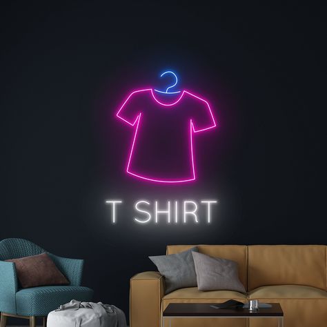 #NeonSignNames #NeonInspiration #NeonSigns #BrightIdeas Wardrobe Hanger, Light Clothing, Catchy Names, Light Fashion, Neon Decor, Neon Painting, Beauty Salon Decor, Color Vibe, Attract Customers