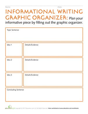 Third Grade Reading & Writing Worksheets: Informational Writing Graphic Organizer Graphic Organizer For Argumentative Essay, Research Graphic Organizer, Graphic Organizer For Writing, Graphic Organizers For Writing, Informative Writing Graphic Organizer, Informative Writing, Informational Writing Graphic Organizer, Essay Structure, Writing Organization