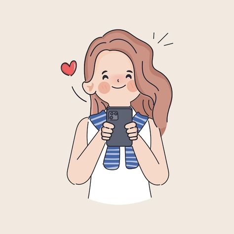 Hand drawn young woman using smartphone ... | Free Vector #Freepik #freevector #people-chatting #online-communication #mobile-business #online-chat Phone Call Illustration, Graduation Gown And Cap, Cartoon Character Illustration, Kids Graduation, Online Communication, Graduation Gown, Mobile Business, Graduation Ceremony, Illustration Girl