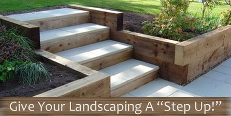 This is your #summer guide for incorporating #steps into your #landscaping! #gardening #landscaping Outdoor Living Space Design, Landscaping Retaining Walls, Garden Stairs, Back Garden Design, Sloped Garden, Garden Steps, Walled Garden, Have Inspiration, Retaining Walls