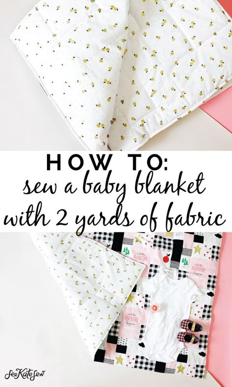 Baby Sewing Tutorials, How To Sew Baby Blanket, Baby Blanket Tutorial, Baby Diy Sewing, Diy Baby Blanket, Blanket Tutorial, Hairstyles Winter, Easy Baby Blanket, Diy Bebe