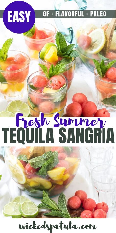 Tequila Sangria, Summer Sangria Recipes, Watermelon Wine, Best Paleo Recipes, Peach Sangria, Christmas Recipes Appetizers, Sangria Recipe, Paleo Recipes Easy, Egg Recipes For Breakfast