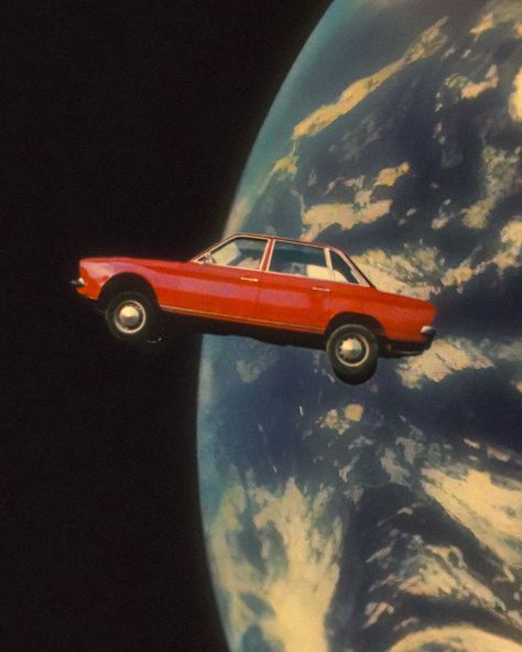 WHERE NEXT? 🚀🪐👩‍🚀 ✨ @taudalpoi 🌈 #cutandpastecollage #collage_expo #collage_guild #collageclub #collageartist #digitalcollage #digitalcreator Retro Futurism Car, Car Surrealism, Flying Car Drawing, Car In Space, Space Surrealism, Retro Futurism Aesthetic, Houston Poster, Vintage Car Ads, Car Animation