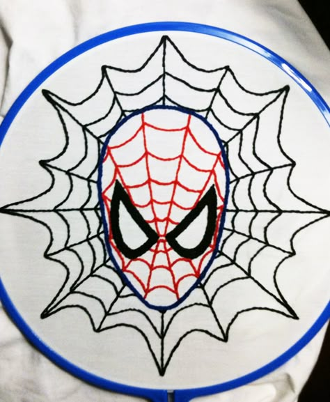 Spider Man Embroidery Pattern, Superhero Embroidery Designs, Spiderman Hand Embroidery, Marvel Hand Embroidery, Spider Man Embroidery Design, Spiderman Embroidery Pattern, Marvel Embroidery Patterns, Spider Man Embroidery, Embroidered Spiderman