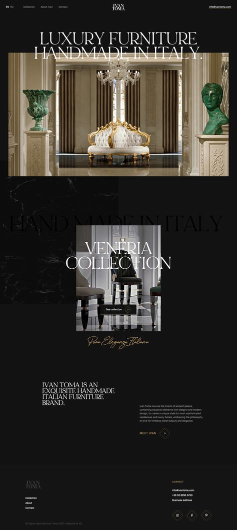 Premium Website Design Inspiration, Luxury Portfolio Design, Luxe Website Design, Luxury Fashion Website Design, Premium Web Design, Luxury Website Design Inspiration, Dark Website Design, Elegant Web Design, Website Styles