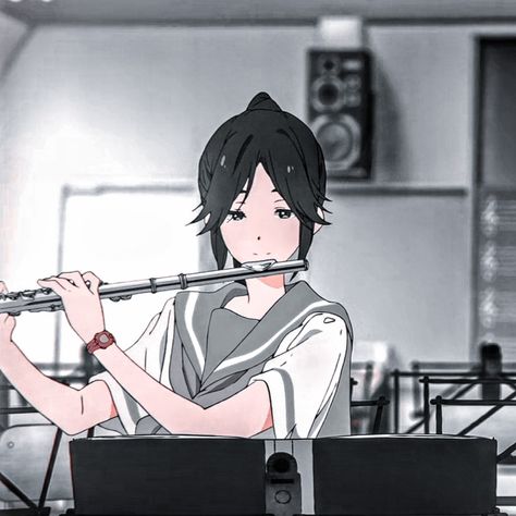 Person Playing Flute Drawing Reference, Playing Flute Pose Reference Drawing, Flute Player Aesthetic, Flute Aesthetic, Ciel Black Butler, Flute Drawing, Anime Play, Musical Instruments Drawing, Playing The Flute