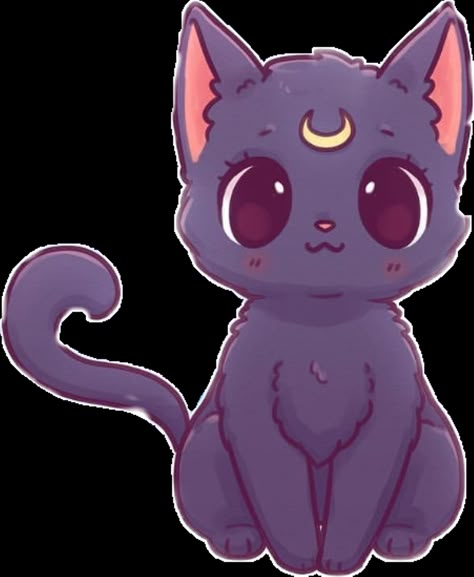 Cartoon Cat, Tumblr, Anime, White, Kawaii