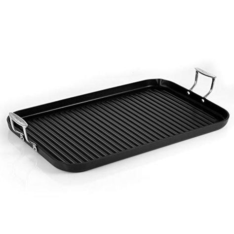 Amazon has this Nonstick Stove Top Grill Pan 20″ x 13″ – NutriChef marked down from $67.99 to $50.00 right now. NONSTICK COATING: The 20″ x 13″ nonstick grill pan cookware features a non-stick coated layer surface that ensures quick, effortless food release and eliminates the need for butter, oil, or cooking spray. Makes tasty homemade food slide out easily RIDGED SURFACE: This classic stove top grill features a high ridged line cooking surface that keeps excess oil away from food, making it… Griddles & Grill Pans, Stove Top Grill, Double Burner, Bar Supplies, Cooktops, Kitchen Cookware, Non Stick, Griddle Pan, Grill Pan