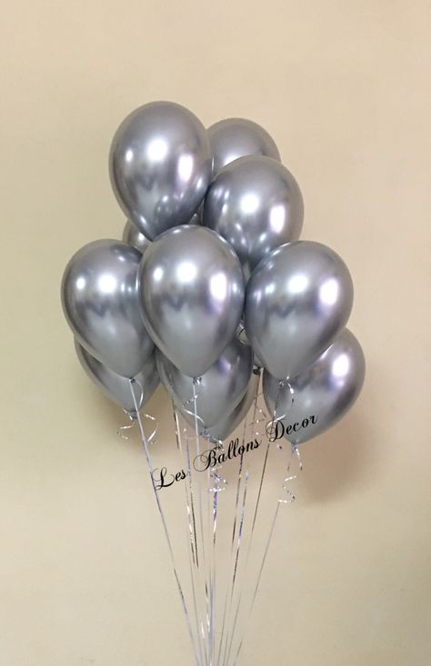 Chrome Silver Balloon Bouquet Silver Balloons, 21 Silver Balloons, Silver Metallic Balloon Decor, 16 Silver Balloons, Silver 30 Balloons, Silver Chrome Balloons Decorations, Baby Shower Fishing, Silver Balloon, Gold Birthday Party