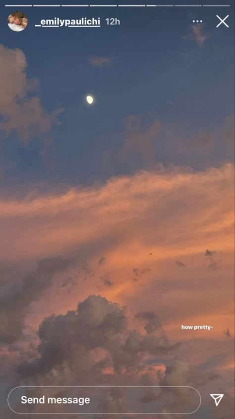 Sunset Aesthetic Story Ideas, Aesthetic Sky Story Ideas, Nature Aesthetic Instagram Story, Moon Pictures Instagram Story, Moon Aesthetic Instagram Story, Moon Story Instagram Ideas, Clouds Instagram Story, Moon Story Instagram, Moon Instagram Story Ideas