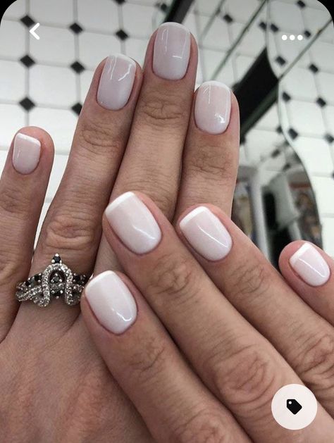 Clear French Manicure, Neutral Nails Short, Tip Nail Designs, French Manicures, Lilac Nails, Milky Nails, French Tip Nail Designs, French Manicure Nails, Nice Nails