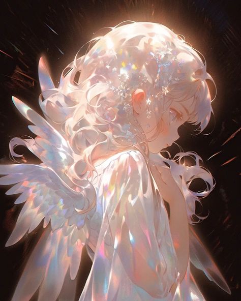 Angel 😇 Angel Bedroom, Anime Angel Aesthetic, Space Angel Aesthetic, Angelic Character Design, Celestial Angel Aesthetic, Melanie Martinez Art, Space Angel Princess, 2000s Anime Angel, Space Angels