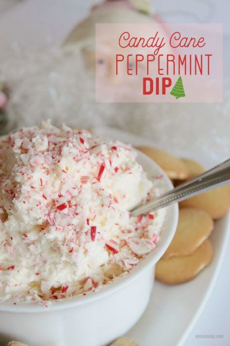 Peppermint Candy Cane Dip says Merry Christmas like no other. If you are having a Holiday Party or going to a pot luck, this fluffy dip with cream cheese, cool whip, and candy canes is so tasty. It's so quick and easy and everyone will love it. Candy Cane Dip, Cherry Cheesecake Dip, Chex Mix Christmas, Dip With Cream Cheese, Christmas Dip, Peppermint Recipes, Peppermint Cheesecake, Peppermint Cream, Peppermint Candy Cane