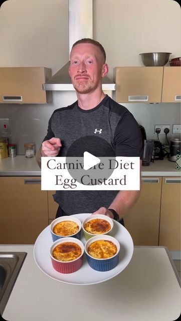 Cameron Glover | Online Fitness Coach on Instagram: "Carnivore Diet Egg Custard   It makes a great dessert to try.🔥  For more carnivore recipes go check out my cookbook. ✅  Comment the word “cookbook” and I’ll send you the link.🫡 - - - - #carnivore #carnivorediet #recipe #dessert #egg #custard" Carnivore Egg Custard Recipes, Carnivore Custard Recipe, Carnivore Custard, Carnivore Dessert Recipes, Carnivore Desserts, Egg Custard Recipes, Carnivore Recipes, Online Fitness Coaching, Egg Custard