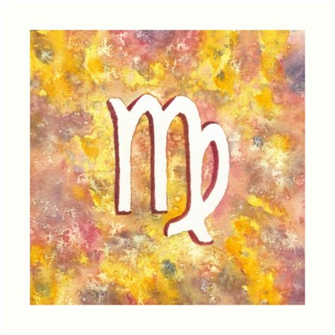 "Zodiac sign : Virgo" Art Print by Savousepate on Redbubble #artprint #homedecor #astrology #astrologicalsign #zodiacsign #virgo #yellow #pink #white #watercolorpainting Virgo Painting Canvases, Zodiac Sign Virgo, Zodiac Sign Designs, Virgo Art, Art Projects For Teens, Zodiac Signs Virgo, Painting Canvases, Canvas Painting Diy, Rock Painting Designs