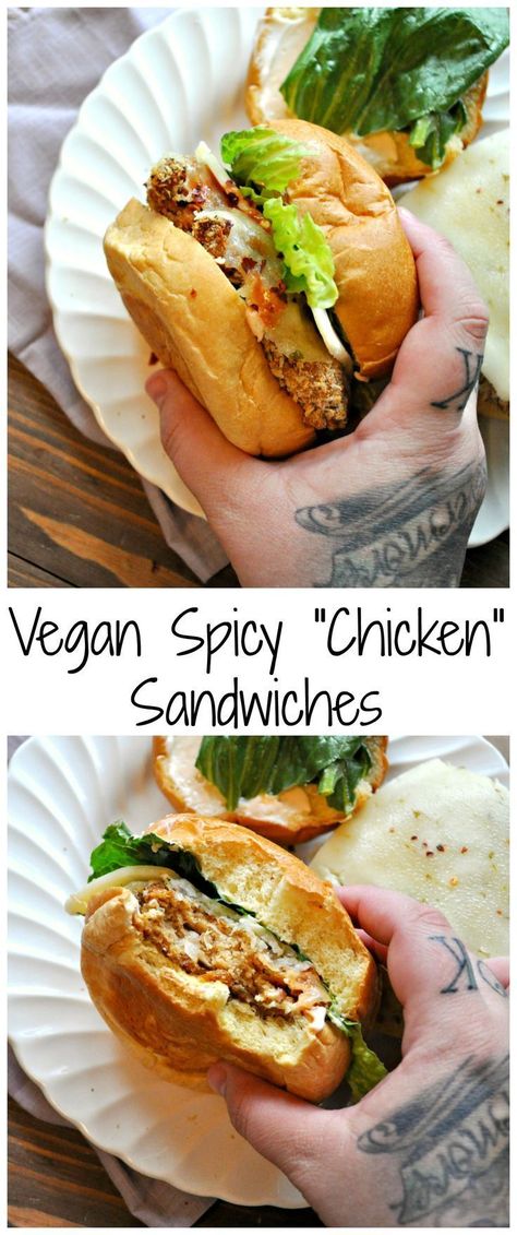 Sandwich Alternatives, Rabbit And Wolves, Spicy Chicken Sandwiches, Vegan Chicken, Chicken Sandwiches, Spicy Mayo, Vegan Burgers, Vegan Sandwich, Pepper Jack