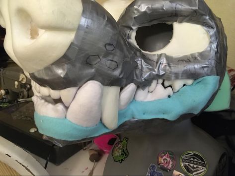 Fursuit Teeth Pattern, Fursuit Mouth, Fursuit Teeth, Tiger Fursuit, Fursuit Design, Pretty Fursuits, Fursuit Inspiration, Fursuit Making, Fursuit Ideas