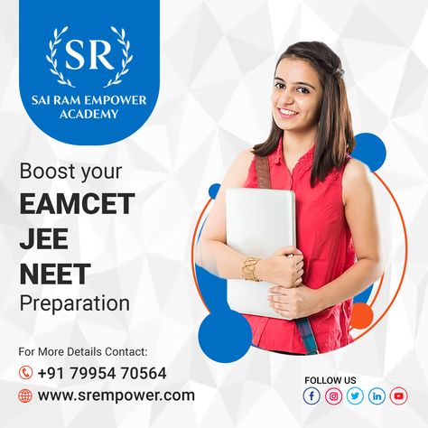 Boost your EAMCET JEE NEET Preparation... Call : +91 79954 70564 Visit : www.srempower.com #iitjee #foundation #ecet #iitjam #eamcetvizag #neetvizag #jeemain #sairamempower #srempower #vizag #academy #eamcettraning #neettraining #jeemaintraning #besteamcettrainingvizag #education #dwarakanagar #visakhapatnamdiaries Neet Preparation, Visakhapatnam, Sai Ram, Study Tips, Foundation, Education