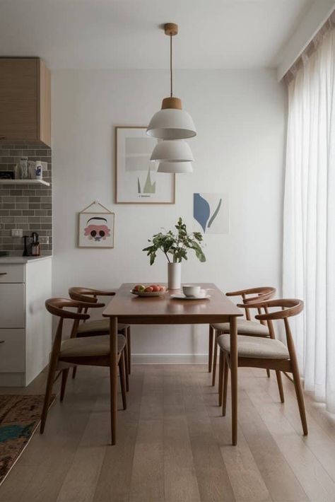 10 Small Dining Table Ideas to Transform Your Space Bedroom Dining Table, Small Dining Table 4, Dining Table Pushed Against Wall, Small Rectangle Table Kitchen, Dining Room Table Small Apartment, Small Dining Table Square, Light Dining Table Dark Floor, Small Dining Off Kitchen, Small Oak Dining Table