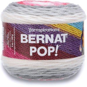 Bernat Pop Yarn, Bernat Pop, Medium Weight Yarn, Yarn Cake, Yard Care, Knitting Gauge, No Rain, Crochet Hook Sizes, Crochet Home