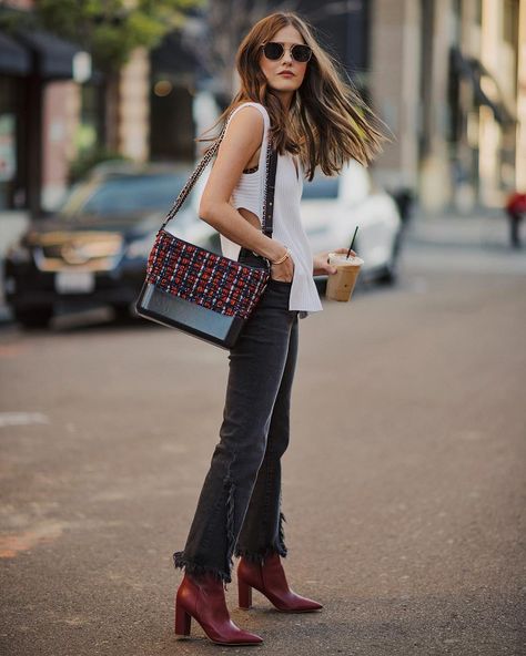 Transitional Sweaters You Should Buy Now #blankitinerary #paolaalberdi #ootd #falloutfit #fall #sweater #fashion #fashionblogger Cherry Red Boots, Paola Alberdi, Nyc Vibes, Bohemian Life, Red Boots, Fall Sweater, Marc Fisher, Cherry Red, Sweater Fashion